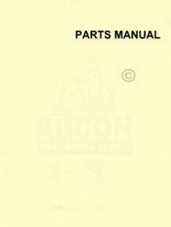 ALLIS CHALMERS TS-260 Motor Scraper Parts List Manual