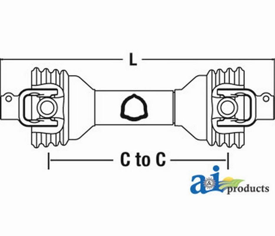 Driveline; with 1 3/4" 20 Spline Qd Yokes BP812100303 Agcon Supply