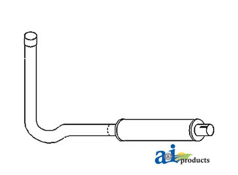 Vertical Muffler and Pipe Assembly FD2210 Agcon Supply