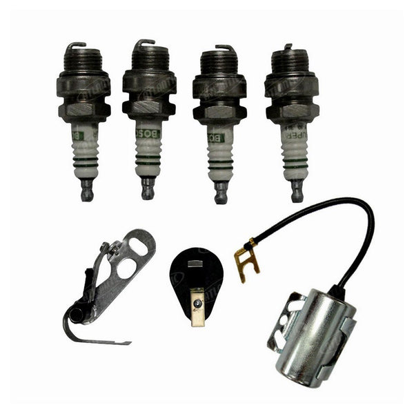 Ignition Kit W Points Condenser Rotor Plugs Fits Ferguson 35 50 65 F40 To20 To30