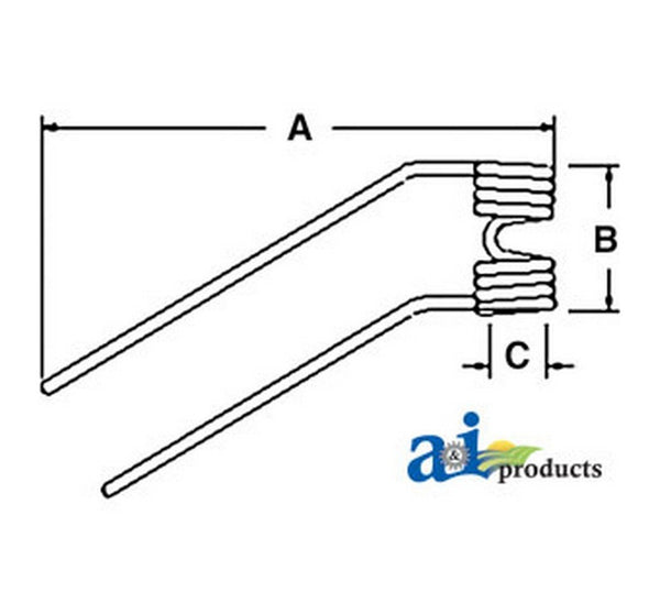 AI 1408 Tedder Tooth for Galfre Rake Walton Hay Tedder