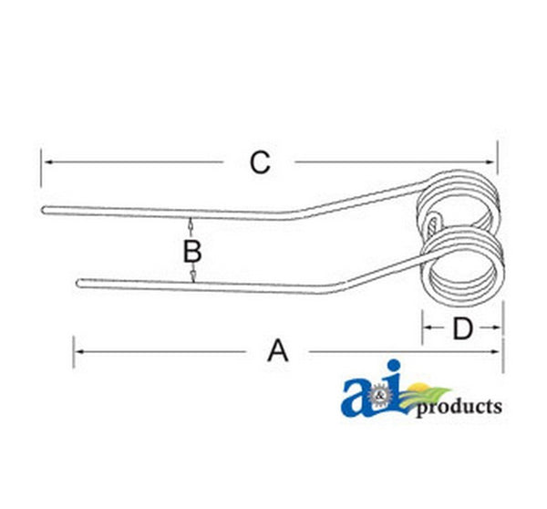 Ai 600038 Tedder Tooth Red (Rh) For Krone Hay Tedder Niemeyer Hay Tedde