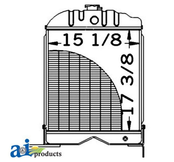 186733M91 Radiator Fits Massey Ferguson With Diesel Engine 302 304 50 50A 50 65