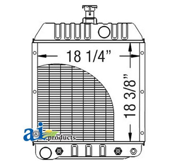 Ai 579339M91 Radiator W/ Oil Cooler For Massey Ferguson Tractor