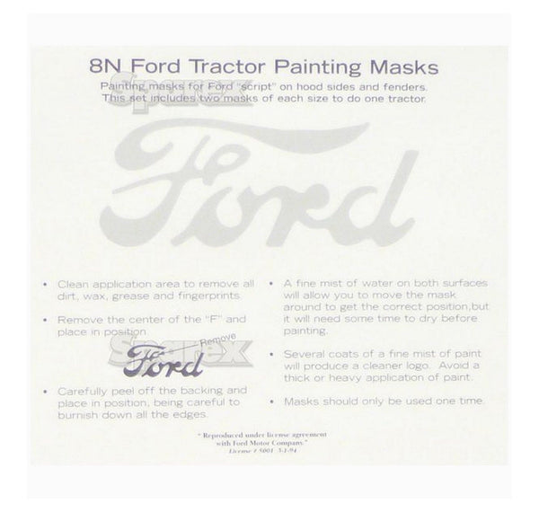 61441 Painting Mask Ford Script 8N