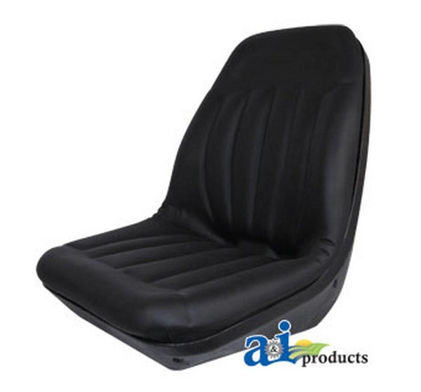 AI CS133-1V High Back Molded Dishpan Seat Blk for Bobcat  Case-IH Indu