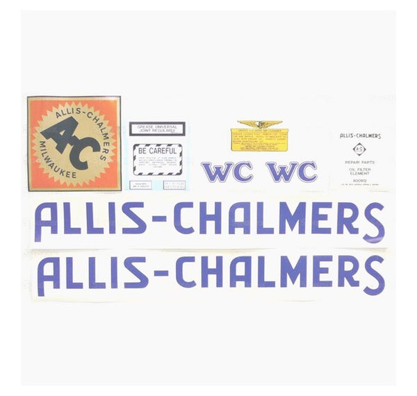 70706 Decal Kit Allis Chalmers WC Blue Letters