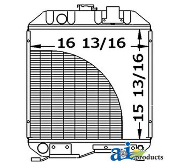 Ai Sba310100630 Radiator For Ford / New Holl Compact Tractor