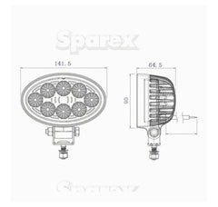 28767 Work Lightled1800 Lumens