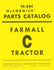 International Harvester Model C Tractor Parts Catalog Manual IH