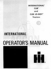 INTERNATIONAL CUB CADET Lo-Boy Owner Operator Manual IH