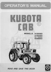 Kubota M5950 M6950 M7950 M8950 Cab Operators Manual