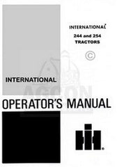 INTERNATIONAL 244 254 Tractor Owner Operators Manual IH