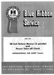 Cub Cadet 38 inch Mower 3 Spindle Clutch Service Manual