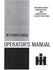 International 3200-B 3300-B 3200B 3300B Loader Tractor Operators Manual IH