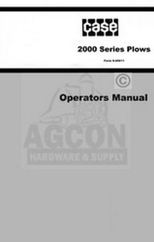 Case 2000 2144 2146 2154 2156 2244 2246 2254 2256 2266 Plow Operators Manual