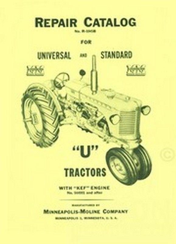 Minneapolis Moline UTS UTI Repair Parts Manual Catalog Agcon Supply