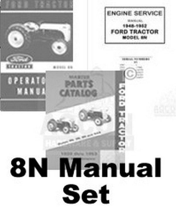 Ford 8N Tractor Engine Service Operators Parts Manual