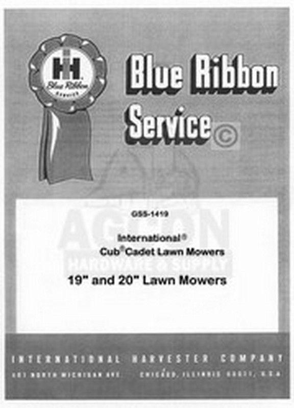 CUB CADET 19" & 20" Models 331 335 Mower Service Manual