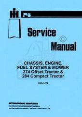 INTERNATIONAL 274 284 Mower Engine Fuel Service Manual