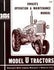 Minneapolis Moline Model U Tractor Operator Manual