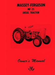 Massey Ferguson MF 25 MF25 Diesel Tractor Owners Operators Manual