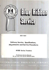 INTERNATIONAL 4100 Specs. Adjustments Service Manual IH