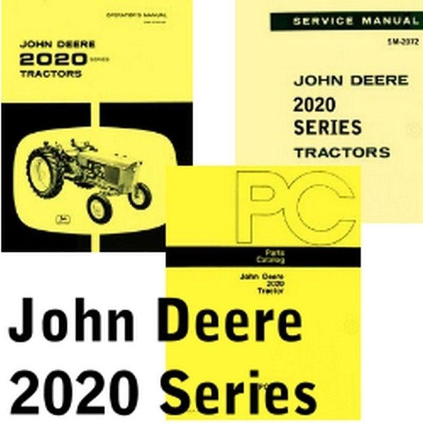 John Deere 2020 Tractor Owner Operators Service Parts Catalog Manual Set JD