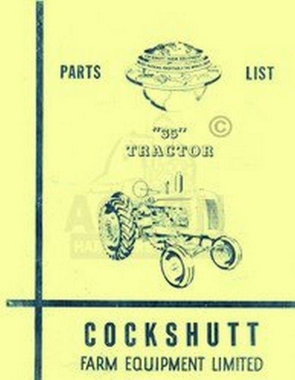 Cockshutt 35 Tractor Repair Parts List Manual