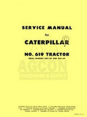 Caterpillar 619 Tractor Shop Service Manual CAT Serial 98E1-up and 90E1-Up