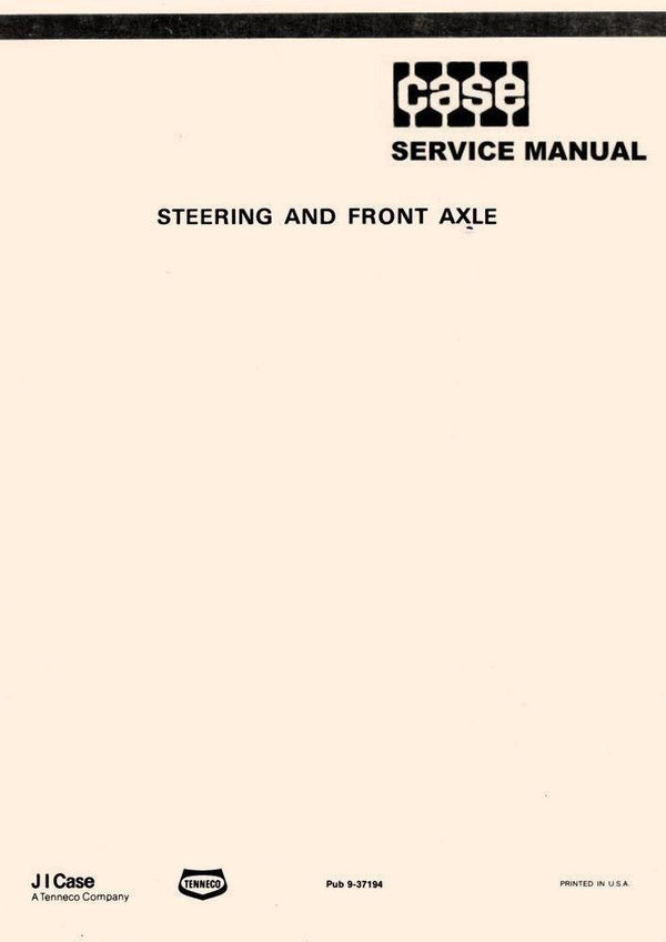 Case 885 990 1210 4WD MK2 1212 1410 1412 Front Axle Steering Service Manual