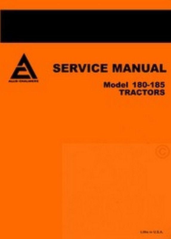 ALLIS CHALMERS 180 185 EIGHTY TRACTOR SERVICE MANUAL