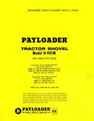 International Harvester H-90 C H-90CM Pay Loader Tractor Service Parts Manual IH