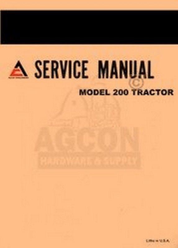 Allis Chalmers 200 Tractor Service Repair Manual