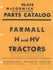 Farmall H & HV Tractor Parts Catalog Manual