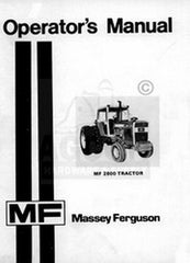 Massey Ferguson MF 2800 Tractor Operator Manual