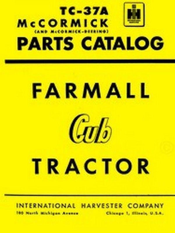 International Farmall Cub Tractor Parts Catalog Manual IH