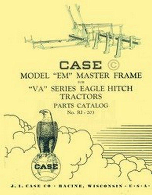 Case EM Master Frame VA Eagle Parts Catalog Manual