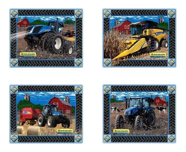 New Holland Combine, Tractor and Equipment Barn Placemat set of Four - Gift