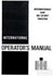 International Harvester Cub Lo-Boy Loboy 185 Tractor Owner Operators Manual IH