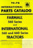 FARMALL 560 660 International Harvester 660 Tractor Parts Catalog Manual IH