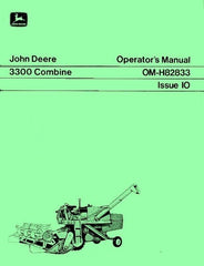 John Deere 3300 Combine Before Serial Number 3000 Operators Manual JD