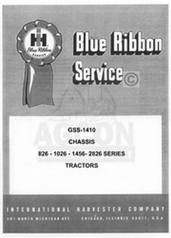 International Farmall 826 1026 1456 2826 Tractor Chassis Shop Service Manual IH