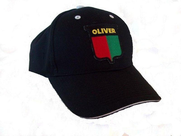 Oliver Vintage Logo Tractor Black with white Sandwich Brim 6 Panel Hat Cap Gift