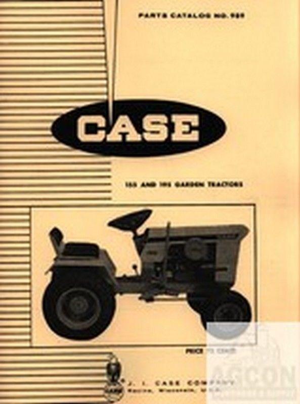 Case 155 and 195 Garden Tractor Parts Catalog Manual
