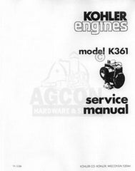 Kohler K361 18 HP 231 One Cyl. Engine Service Manual