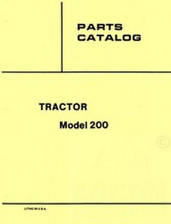 ALLIS CHALMERS 200 Tractor Parts Catalog Manual AC