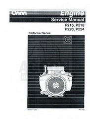 ONAN P220 P224 P-220 P-224 Performer Series Engine Service Shop Repair Manual