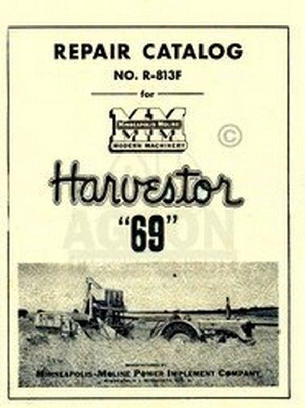 Minneapolis Moline 69 Harvestor Repair Parts Manual