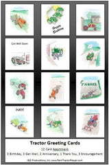 Tractor Greeting Cards Farmall Massey Chalmers Deere IH